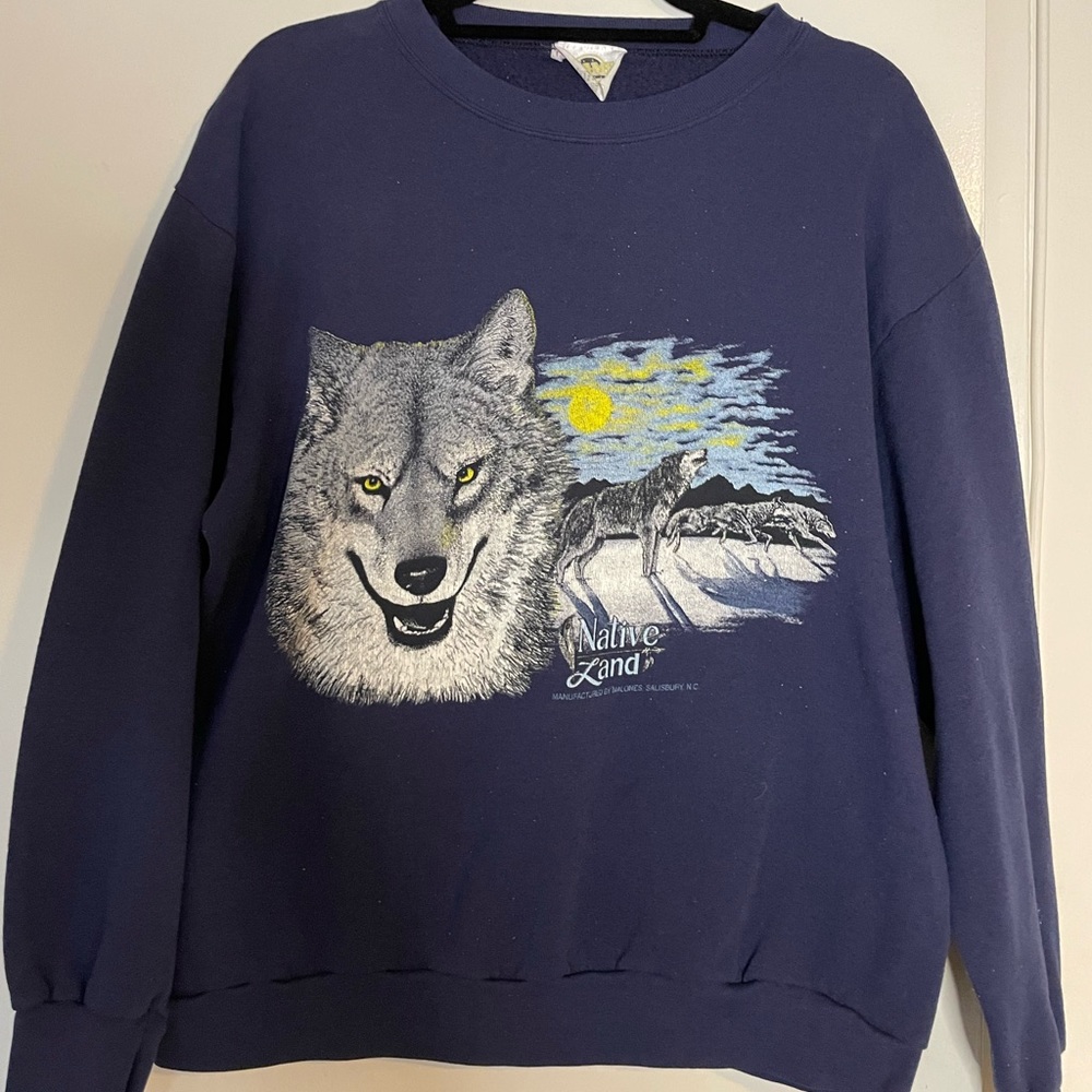 Vintage Wolf crew neck
